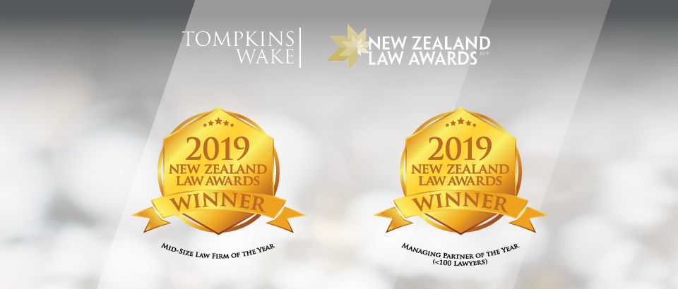 Tompkins Wake a winner at the 2019 NZ Law Awards